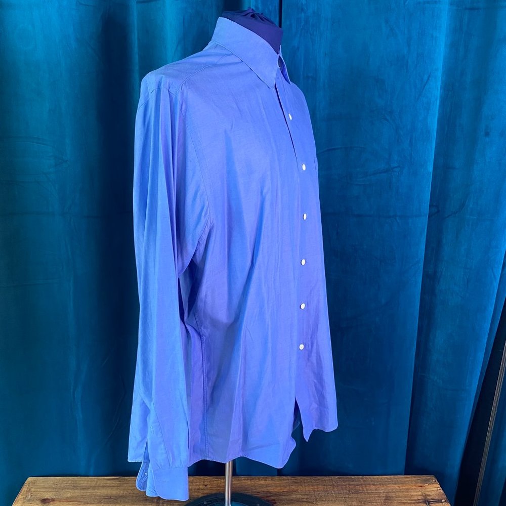 Brooks Brothers Cotton Dress Shirt Solid Blue - Picture 5 of 7